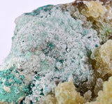 13cm STALACTITE SELENITE CALCITE DRUZY CHRYSOCOLLA MALACHITE LILY MINE PERU DB97