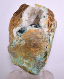 11cms DRUZY CHRYSOCOLLA ATACAMITE MALACHITE QUARTZ CRYSTALS LILY MINE PERU DB64