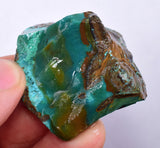 40grs GEM SILICA CHRYSOCOLLA LILY MINE PERU CHALCEDONY QUARTZ BLUE ROUGH SB137