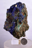 9.4cms AZURITE MALACHITE CRYSTALS MINERAL SPECIMEN COLLECTOR UB30