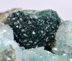 9.5cms DRUZY CHRYSOCOLLA ATACAMITE MALACHITE QUARTZ CRYSTALS LILY MINE PERU DB78