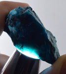 54grs BLUE MALACHITE CHRYSOCOLLA SCULPTURE SCENIC PERU ROUGH DECORATION UB180