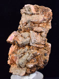 5.6cms GEM RHODOCHROSITE CUBIC CRYSTALS GOETHITE PERU MINERAL SPECIMEN RB607