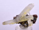 5.1cms PREMIUM EPIDOTE QUARTZ AXINITE CRYSTALS PERU AESTHETIC COLLECTOR CB135