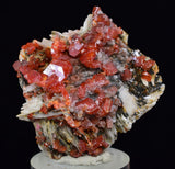 3.6cm VANADINITE CRYSTAL BARITE MIBLADEN MOROCCO MINIATURE MINERAL SPECIMEN WB21
