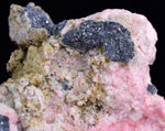 8.3cms RHODOCHROSITE QUARTZ CALCITE CRYSTALS JORDANITE (?) GALENA PERU RB511