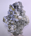 14cm BLUE DOLOMITE SELLAITE CRYSTALS CHALCOPYRITE QUARTZ CALCITE PERU GB35