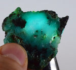 18.7grs GEM SILICA CHRYSOCOLLA  PERU CHALCEDONY QUARTZ BLUE ROUGH FACET SB63