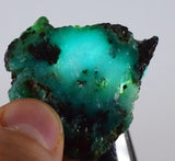 18.7grs GEM SILICA CHRYSOCOLLA  PERU CHALCEDONY QUARTZ BLUE ROUGH FACET SB63