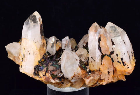 7.7cm HEMATOID QUARTZ  GOETHITE IRIDESCENT MINERAL SPECIMEN PERU COLLECTOR QB115