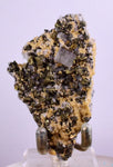 6.7cms APATITE SIDERITE QUARTZ CRYSTALS CHALCOPYRITE BORNITE PYRITE PERU AB62