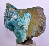 5.6cms DRUZY CHRYSOCOLLA QUARTZ PERU COPPER MINERAL SPECIMEN COLLECTOR DB67