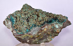 12.5cms DIOPTASE CRYSTALS PERU QUARTZ CHRYSOCOLLA MINERAL SPECIMEN KB40