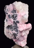 5.9cms RHODOCHROSITE QUARTZ CALCITE CRYSTALS JORDANITE (?) GALENA PERU RB505