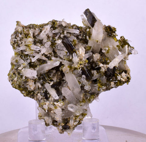 5cms PREMIUM EPIDOTE  QUARTZ CRYSTALS PERU AESTHETIC COLLECTOR CB139