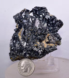 7cms GEM TETRAHEDRITE PYRITE QUARTZ BORNITE CRYSTALS PERU MINERAL SPECIMEN IB74