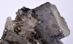 8.2cms GALENA QUARTZ PYRITE CRYSTAL CUBIC PERU MINERAL SPECIMEN  GB16