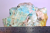 18cms AMAZONITE MICROCLINE QUARTZ CRYSTALS DENDRITES MICA MUSCOVITE PERU EB66