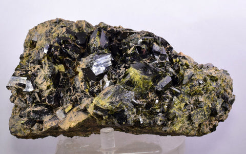 13.5cms EPIDOTE CRYSTALS PERU MINERAL SPECIMEN COLLECTOR  CB171
