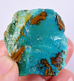 152cts GEM SILICA CHRYSOCOLLA LILY MINE PERU MULTICOLOR CHALCEDONY ROUGH SB117