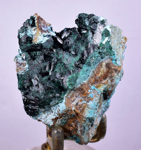 5.6cms ATACAMITE DRUZY MALCHITE CHRYSOCOLLA LILY MINE PERU MINERAL AB88