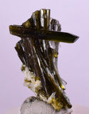 2.8cms EPIDOTE QUARTZ CRYSTALS PERU CLUSTER COLLECTOR GREEN COLOR MINERAL CB68
