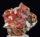 3.6cm VANADINITE CRYSTAL BARITE MIBLADEN MOROCCO MINIATURE MINERAL SPECIMEN WB21
