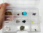 11 MINERALS COLLECTION FLAT WHOLESALE INCLUDING DISPLAY BOX PYRITE SILVER JB08