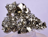 7.1cms PYRITE CUBIC QUARTZ CALCITE PERU SHINY CRYSTALS MINERAL COLLECTOR MB124