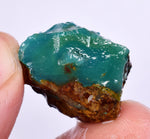 8.6grs GEM SILICA CHRYSOCOLLA LILY MINE PERU CHALCEDONY QUARTZ BLUE ROUGH SB144