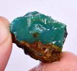 8.6grs GEM SILICA CHRYSOCOLLA LILY MINE PERU CHALCEDONY QUARTZ BLUE ROUGH SB144