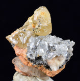 2.5cms CERUSSITE BARITE GALENA CRYSTALS MOROCCO MINERAL SPECIMEN KB56