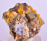 3.2cms GEM WULFENITE FLUORITE CRYSTALS ALAMO ARIZONA USA MINERAL SPECIMEN YB31