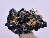 2.5cms GOLDEN RUTILE HEMATITE SPRAY NEEDLES CRYSTALS TITANIUM BAHIA BRAZIL  XB19