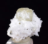 1.9cms APATITE QUARTZ PYRITE CRYSTALS CHALCOPYRITE MINIATURE PERU HUANZALA AB110