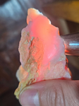 98 Grams GEM PINK OPAL PERU ROUGH ANGEL SKIN TRANSLUCENT CORAL COLOR PB94