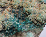 12.5cms DIOPTASE CRYSTALS PERU QUARTZ CHRYSOCOLLA MINERAL SPECIMEN KB40