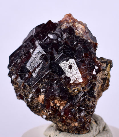 2.6cms  GEM GARNET STEPPED CRYSTALS PERU SHINY SHARP RARE MINERAL SPECIMEN GB12