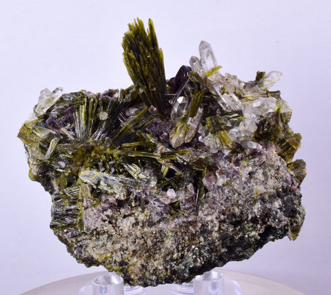 6.3cms PREMIUM EPIDOTE AXINITE QUARTZ CRYSTALS PERU AESTHETIC COLLECTOR CBZ164