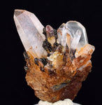 4.7cms HEMATOID JAPAN LAW QUARTZ  GOETHITE MINERAL SPECIMEN PERU QB114