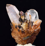 4.7cms HEMATOID JAPAN LAW QUARTZ  GOETHITE MINERAL SPECIMEN PERU QB114