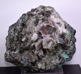 15.5cms GEOCRONITE GREEN FLUORITE  CRYSTAL GALENA PERU MILPO PERU SHINY KB22