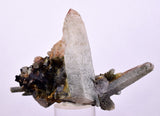 9.3cms QUARTZ EPIDOTE TOURMALINE CRYSTAL MINERAL SPECIMEN QB102