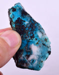 30grs GEM SILICA CHRYSOCOLLA SCENIC PERU CHALCEDONY COPPER MINERALS ROUGH SB190