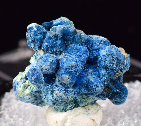 2.2cms GEM SHATTUCKITE AURICHALCITE CRYSTALS QUARTZ EL JACALITO MINE MEXICO VB02