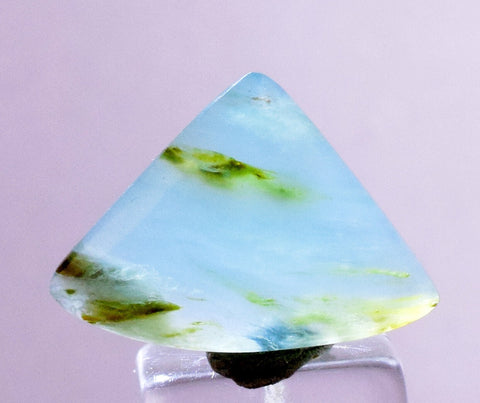 4ct GEM BLUE OPAL SCENIC CABOCHON PERU SEASCAPE PENDANT JEWELRY BB269