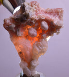 6cms GEM PINK OPAL HYALITE PALYGORSKITE QUARTZ SCULPTURE BOTRYOIDAL PERU PB44