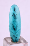 4.5ct GEM BLUE OPAL SCENIC CABOCHON PERU SEASCAPE PENDANT JEWELRY BB295