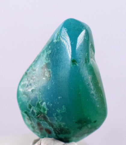 5.5carats GEM SILICA CHRYSOCOLLA CHALCEDONY LILY MINE PERU TUMBLED QUARTZ BB42