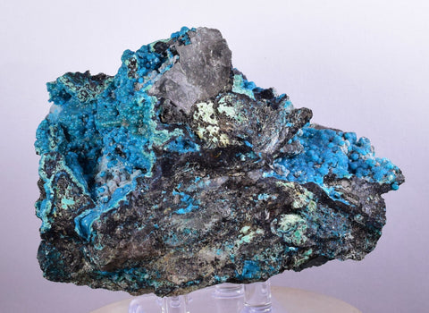 9.4cms QUARTZ CHRYSOCOLLA TENTADORA MINE PERU GRAPE BOTRYOIDAL CRYSTAL CB83